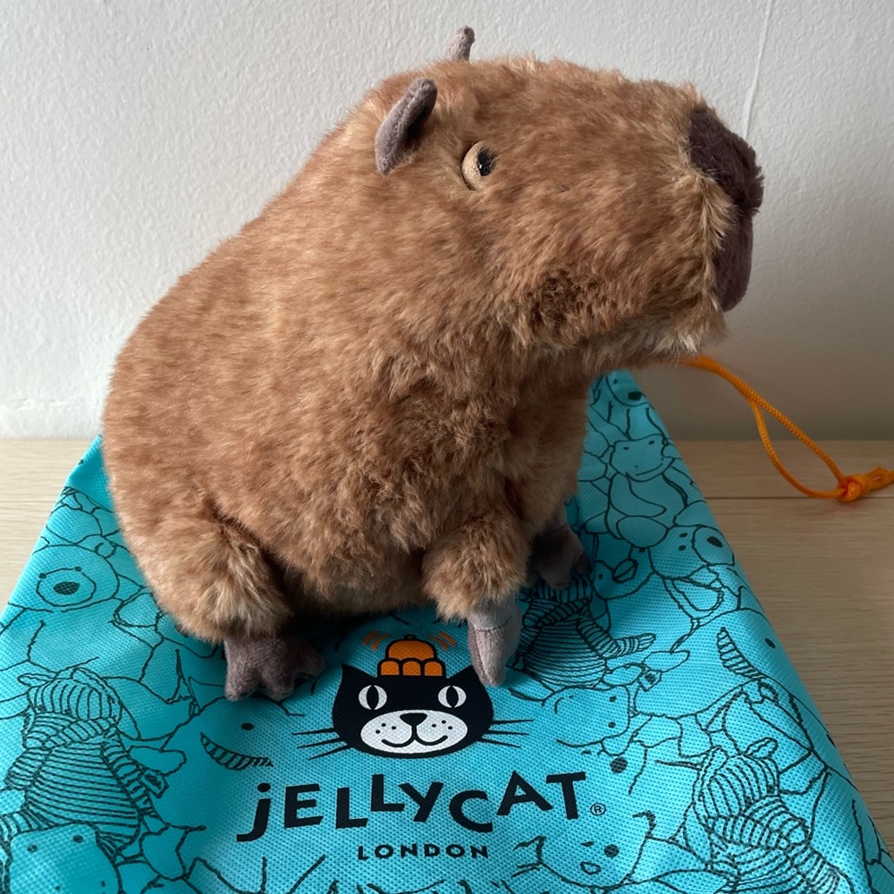 NWT Jellycat Capybara Clyde 8" plush with bag
